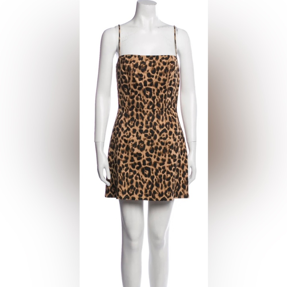 Reformation size 6- leopard mini dress new with tags!